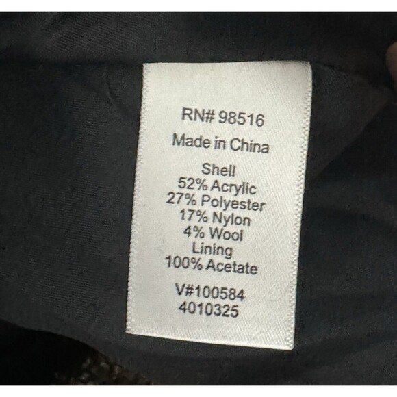 Coldwater Creek Tweed Jacket Blazer 3/4 Sleeve Metallic Brown - Picture 9 of 10